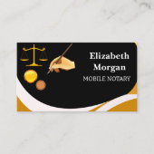 Custom QR Code Business Card for Mobile Notary Visitenkarte (Vorderseite)