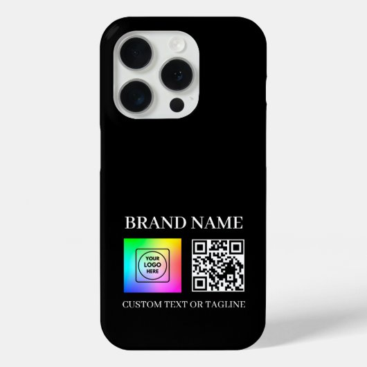 Custom QR Code Business Logo Branding iphone case (Rückseite)