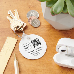 Custom QR Code Business Logo Website Social Media Schlüsselanhänger