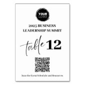 Custom QR Code Business Meetings oder Conference Tischnummer (Vorderseite)