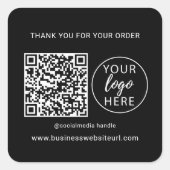 Custom QR Code Business Square Sticker (Vorderseite)