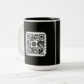 Custom QR Code Coffee Mugs for Traders" Zweifarbige Tasse (Vorderseite Links)
