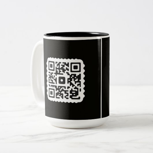 Custom QR Code Coffee Mugs for Traders" Zweifarbige Tasse (Vorderseite Links)