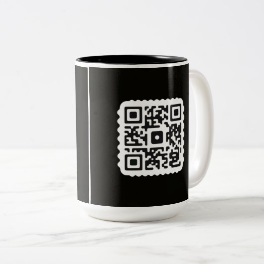 Custom QR Code Coffee Mugs for Traders" Zweifarbige Tasse (VorderseiteRechts)