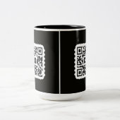 Custom QR Code Coffee Mugs for Traders" Zweifarbige Tasse (Mittel)