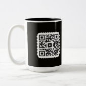 Custom QR Code Coffee Mugs for Traders" Zweifarbige Tasse (Links)