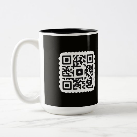 Custom QR Code Coffee Mugs for Traders" Zweifarbige Tasse (Links)