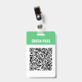 Custom Qr Code Covid Green Pass Ausweis (Vorderseite mit Clip)