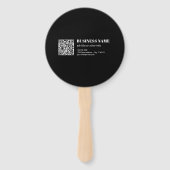 Custom QR code & Editable Retro-Modern Text Fächer (Vorderseite)
