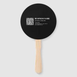 Custom QR code & Editable Retro-Modern Text Fächer