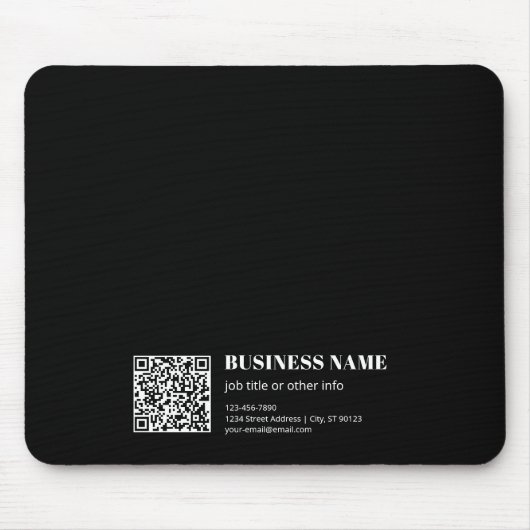Custom QR code & Editable Retro-Modern Text Mousepad (Vorne)