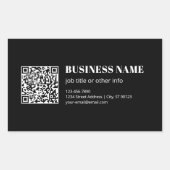 Custom QR code & Editable Retro-Modern Text Rechteckiger Aufkleber (Vorderseite)