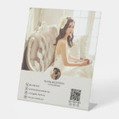 Custom QR Code Foto Social Media Business Sockelschild (Vorderseite)
