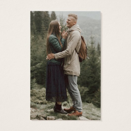 Custom QR Code Foto Wedding RSVP Card (Rückseite)