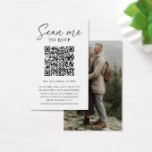 Custom QR Code Foto Wedding RSVP Card (Schreibtisch)