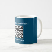 Custom Qr Code grüner minimalistischer Kaffee Kaffeetasse (VorderseiteRechts)