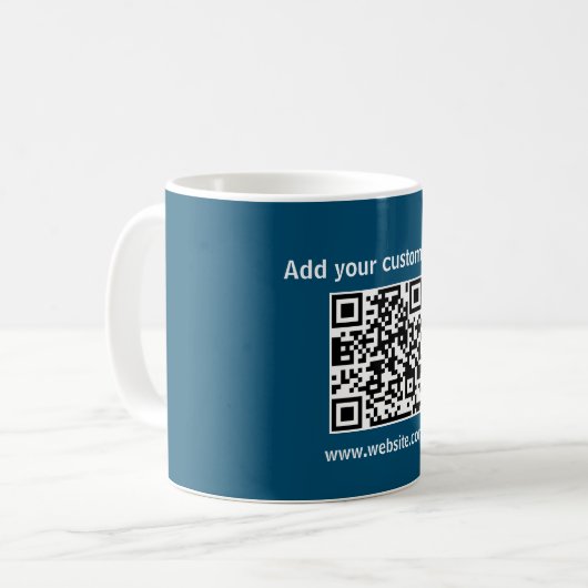 Custom Qr Code grüner minimalistischer Kaffee Kaffeetasse (Vorderseite Links)