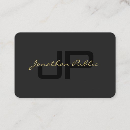 Custom QR Code Kalligrafie Gold Text Euro Size Visitenkarte (Vorderseite)