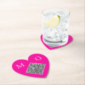 Custom QR Code Letters Wedding Heart Paper Unterse Untersetzer (Vor Ort)
