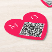 Custom QR Code Letters Wedding Heart Paper Unterse Untersetzer (angewinkelt)