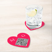 Custom QR Code Letters Wedding Heart Paper Unterse Untersetzer (Vor Ort)