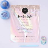 Custom QR Code Logo Elegant Pearlescent Pink Flyer (Einzeln)