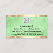 Custom QR CODE Logo Green Lemon Visitenkarte (Rückseite)