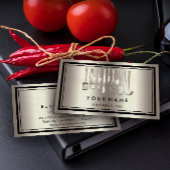 Custom QR CODE Logo Restaurant Kochen Koch Rose Visitenkarte