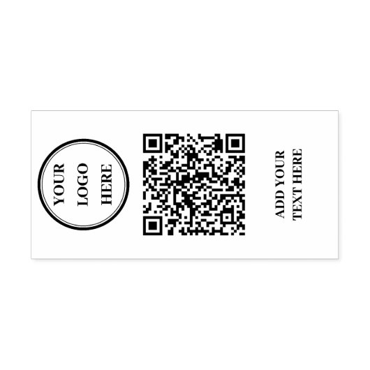 Custom QR Code & Logo Self-Inking Stamp Permastempel (Design)