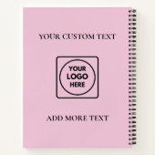 Custom QR Code Logo Text Brand Identity notebook Notizblock (Rückseite)
