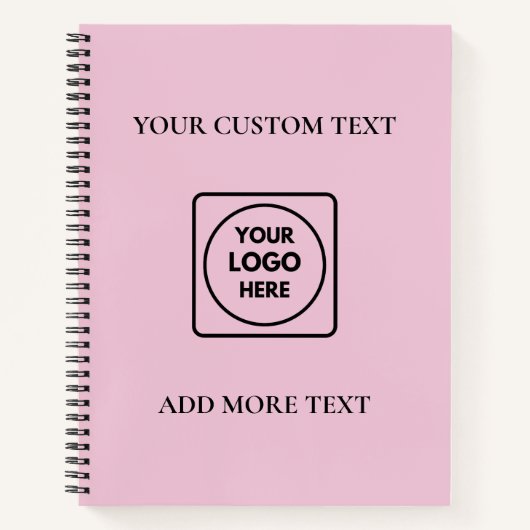 Custom QR Code Logo Text Brand Identity notebook Notizblock (Vorderseite)