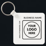Custom QR Code Logo Text Corporate Swag Keychains Schlüsselanhänger<br><div class="desc">Promote your brand with this custom QR code logo and text corporate swag keychain. Perfect for businesses, startups, and teams wanting clean professional branding. Add your company logo, scannable QR code, or custom text to create stylish promotional accessories. Ideal for corporate giveaways, client gifts, networking events, and everyday branded business...</div>