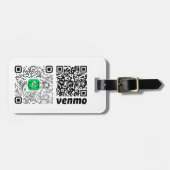 Custom QR Code Lugtag Gepäckanhänger (Vorderseite horizontal)