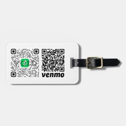 Custom QR Code Lugtag Gepäckanhänger (Vorderseite horizontal)