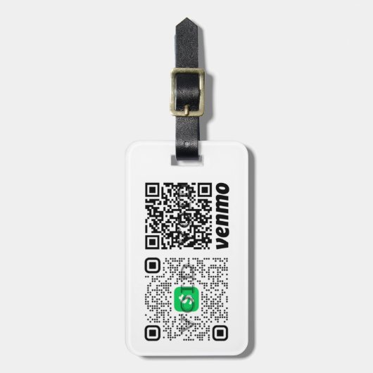 Custom QR Code Lugtag Gepäckanhänger (Vorderseite vertikal)