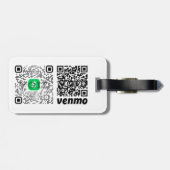 Custom QR Code Lugtag Gepäckanhänger (Rückseite horizontal)