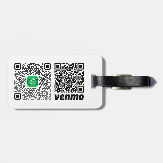 Custom QR Code Lugtag Gepäckanhänger (Rückseite horizontal)