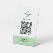 Custom QR Code Menu Stand | Contactless Restaurant Sockelschild (Vorderseite)