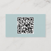 Custom QR Code Modern Blue Visitenkarte (Rückseite)