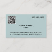 Custom QR Code Modern Blue Visitenkarte (Vorderseite)