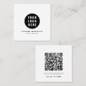 Custom QR Code Modern Logo Minimalist Telefonnummerkarte (Vorne/Hinten)