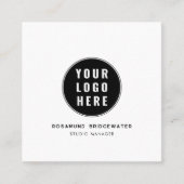 Custom QR Code Modern Logo Minimalist Telefonnummerkarte (Vorderseite)