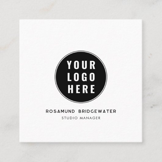 Custom QR Code Modern Logo Minimalist Telefonnummerkarte (Vorderseite)