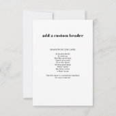 Custom QR Code Moderne trendige Einladung (Rückseite)