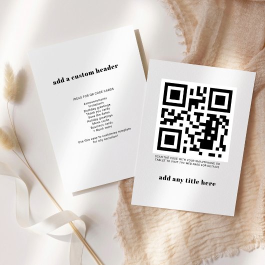 Custom QR Code Moderner Trend Mitteilungskarte