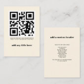 Custom QR Code Moderner Trend Mitteilungskarte (Vorne/Hinten)