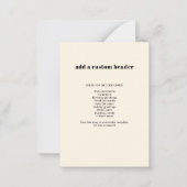 Custom QR Code Moderner Trend Mitteilungskarte (Rückseite)