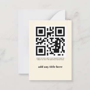 Custom QR Code Moderner Trend Mitteilungskarte