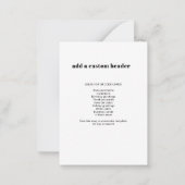 Custom QR Code Moderner Trend Mitteilungskarte (Rückseite)