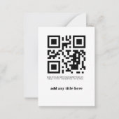 Custom QR Code Moderner Trend Mitteilungskarte (Vorderseite)